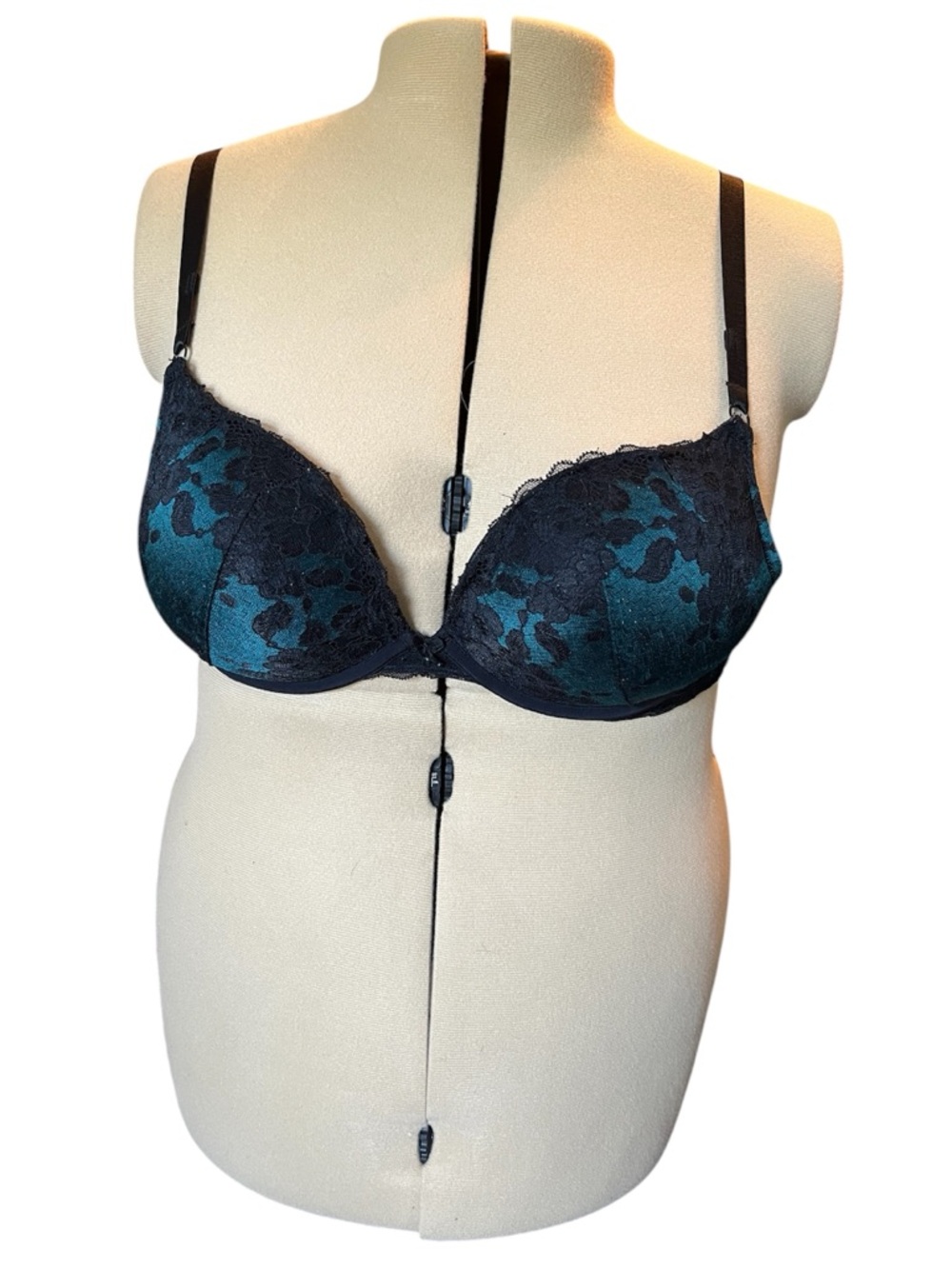 Torrid Black & Green Lace Push-Up Bra